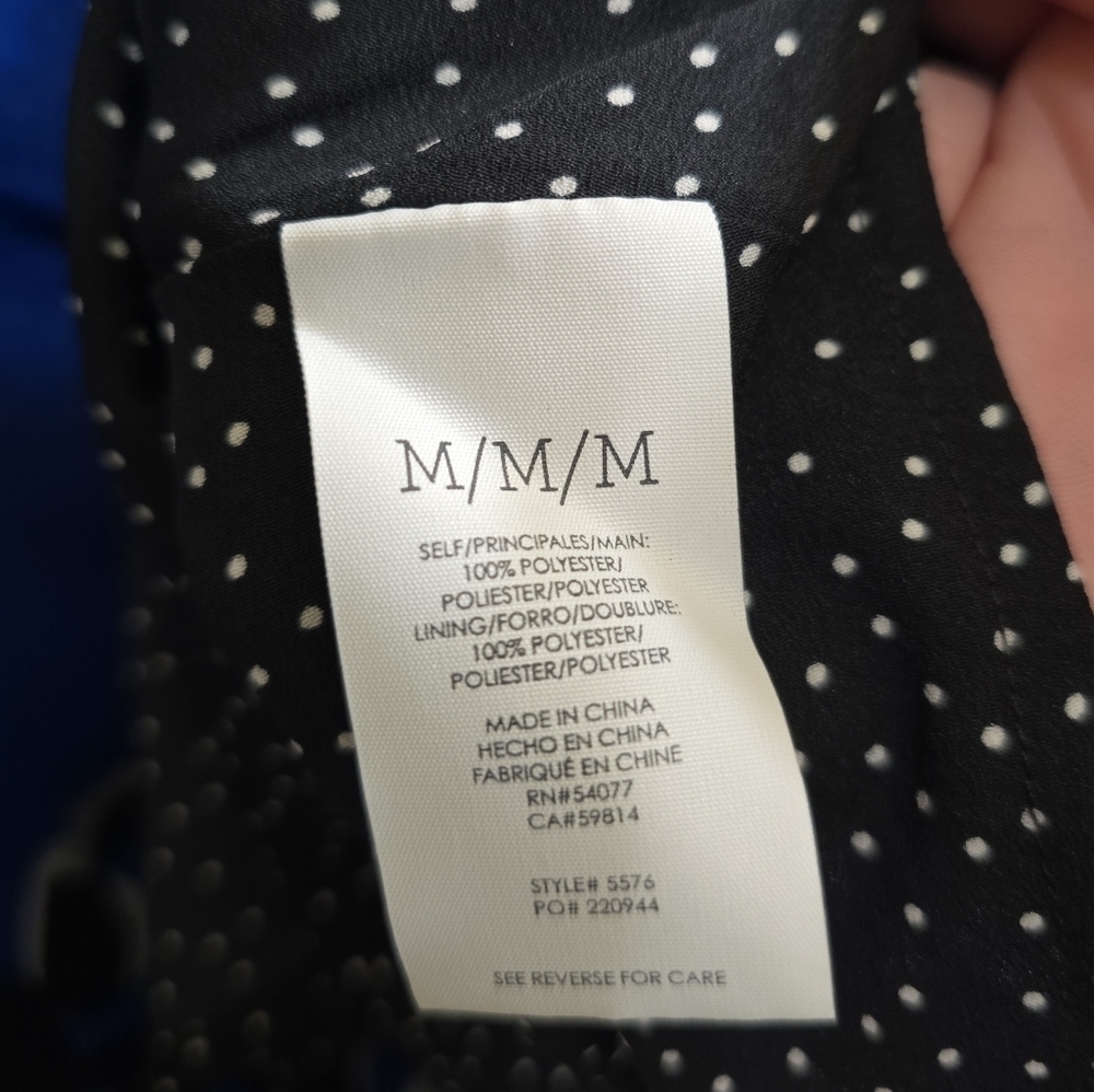 NWOT Cabi Untamed Mini Dress Electric Blue Floral Size Medium #5576 Black White - Picture 8 of 11